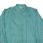 Womens Shirt Green Viscose Spotted Long Sleeve UK 10