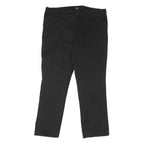 DICKIES Mens Cotton Blend Black Regular Fit Straight Trousers W40 L30 Zip