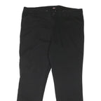 DICKIES Mens Cotton Blend Black Regular Fit Straight Trousers W40 L30 Zip