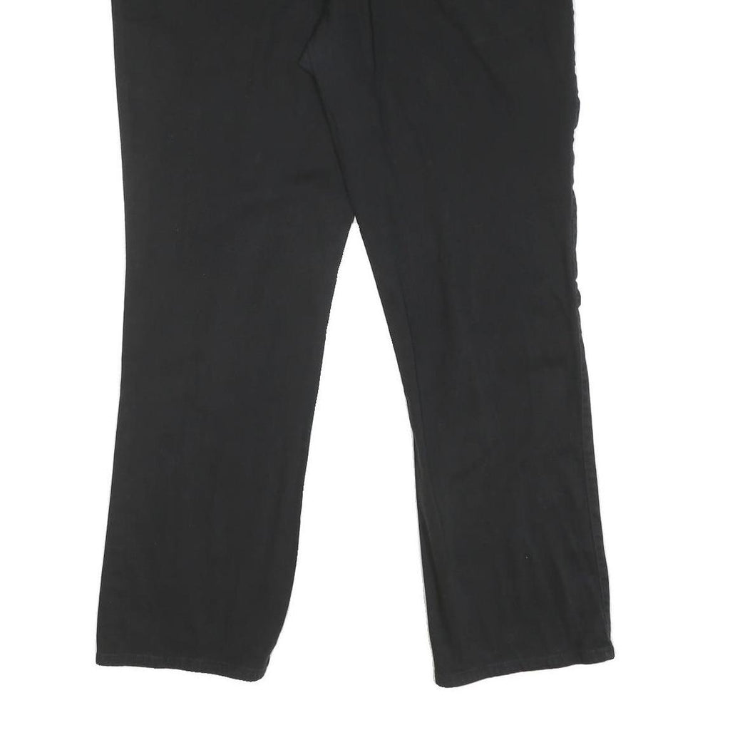 DICKIES Mens Cotton Blend Black Regular Fit Straight Trousers W40 L30 Zip