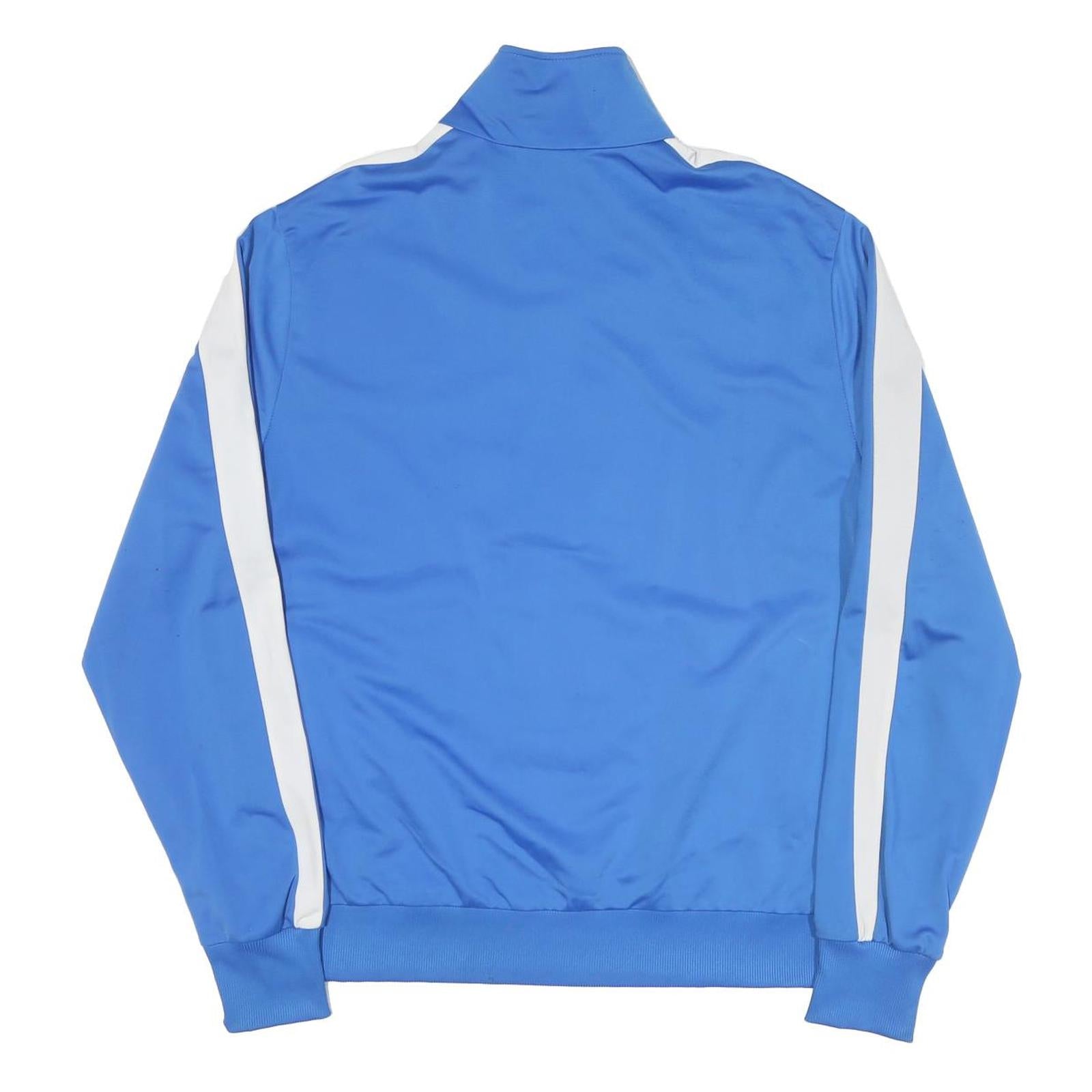 PUMA Mens Blue & White Track Jacket L Polyester Blend Zip Sportswear Casual