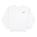 ADIDAS Womens White Crew Neck UK 10 Cotton Blend Sweatshirt Casual
