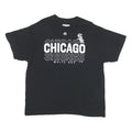 MAJESTIC Mens Black Chicago White Sox Graphic T-Shirt L Short Sleeve Crew Neck