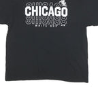 MAJESTIC Mens Black Chicago White Sox Graphic T-Shirt L Short Sleeve Crew Neck