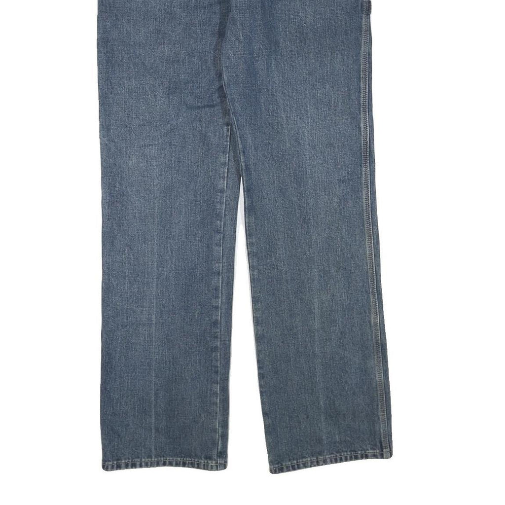 DICKIES Mens Blue Regular Straight Denim Medium Zip W36 L34 Cotton Blend