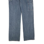 DICKIES Mens Blue Regular Straight Denim Medium Zip W36 L34 Cotton Blend