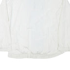 BOLD SPIRIT Womens Blue & White Nylon Jacket L Zip Retro Lightweight Swift