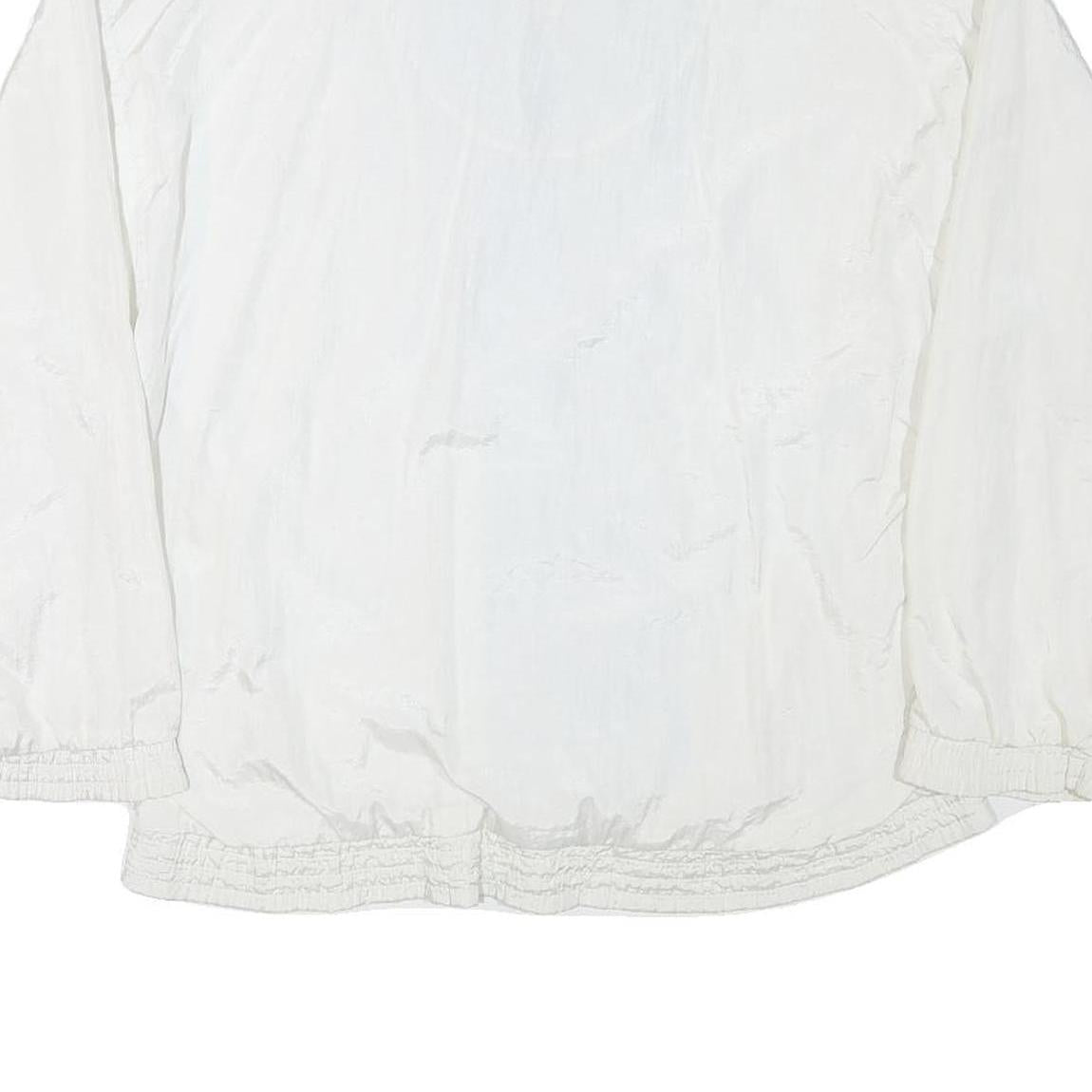 BOLD SPIRIT Womens Blue & White Nylon Jacket L Zip Retro Lightweight Swift