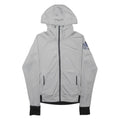 ADIDAS Mens Grey Hooded Zip Up XS Sportswear Sweatshirt Long Sleeve