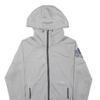 ADIDAS Mens Grey Hooded Zip Up XS Sportswear Sweatshirt Long Sleeve