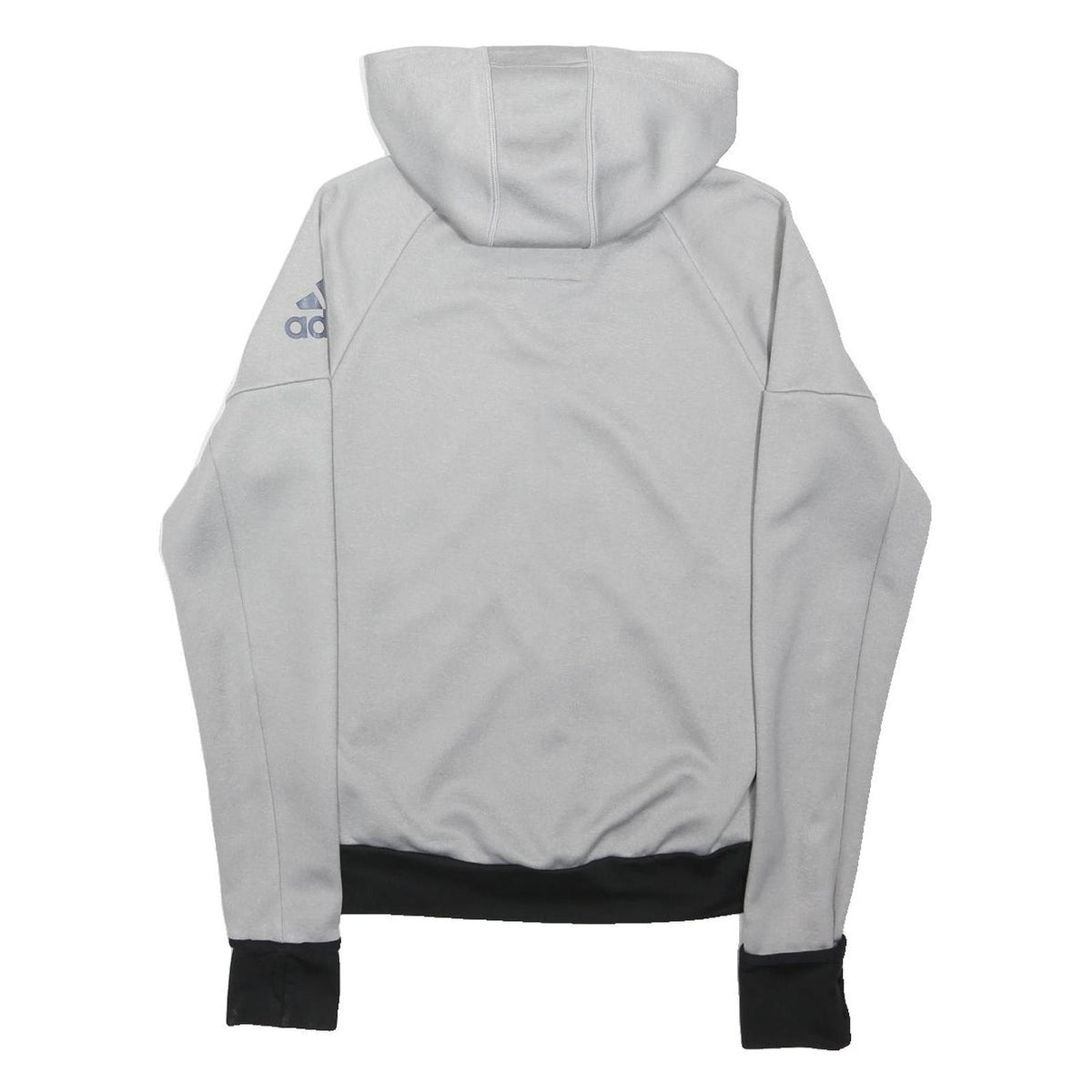 ADIDAS Mens Grey Hooded Zip Up XS Sportswear Sweatshirt Long Sleeve