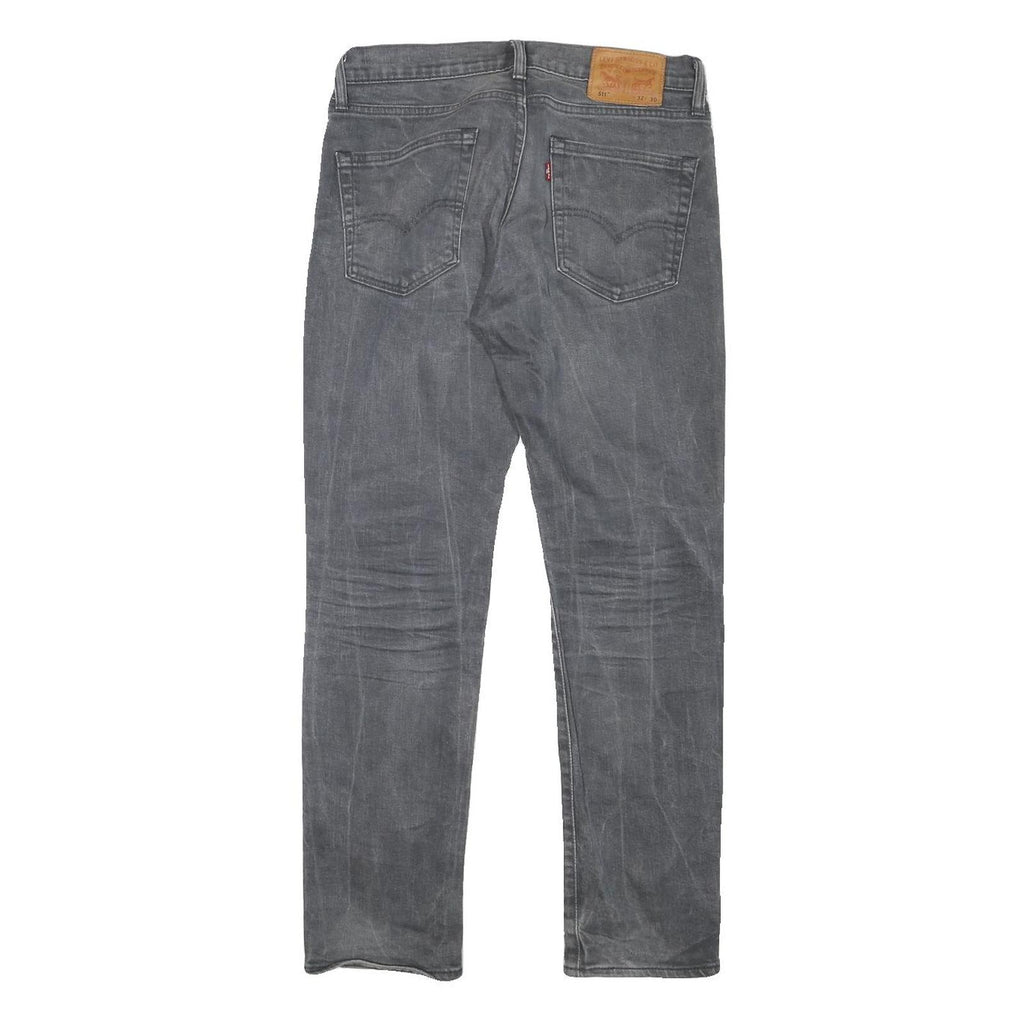 LEVI'S 511 Mens Slim Grey Denim Medium W30 L29 Stylish Cotton Blend Jeans