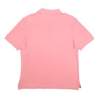 ADIDAS Mens Pink Short Sleeve Plain Polo Shirt L Cotton Casual Sportswear