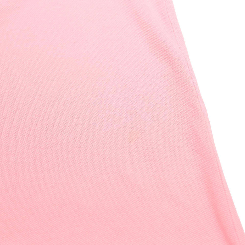 ADIDAS Mens Pink Short Sleeve Plain Polo Shirt L Cotton Casual Sportswear