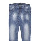 COCONUDA Womens Jeans Blue Slim Skinny Denim Medium W32 L29 Button Closure