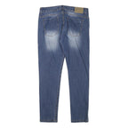 COCONUDA Womens Jeans Blue Slim Skinny Denim Medium W32 L29 Button Closure