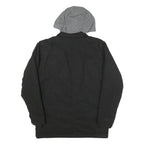 WRANGLER Mens Black & Grey Casual Cotton Blend Zip Jacket S Hooded Workwear