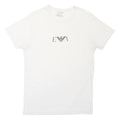 EMPORIO ARMANI Mens White M Cotton Blend T-Shirt Short Sleeve Crew Neck Logo