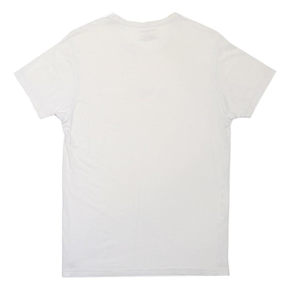 EMPORIO ARMANI Mens White M Cotton Blend T-Shirt Short Sleeve Crew Neck Logo