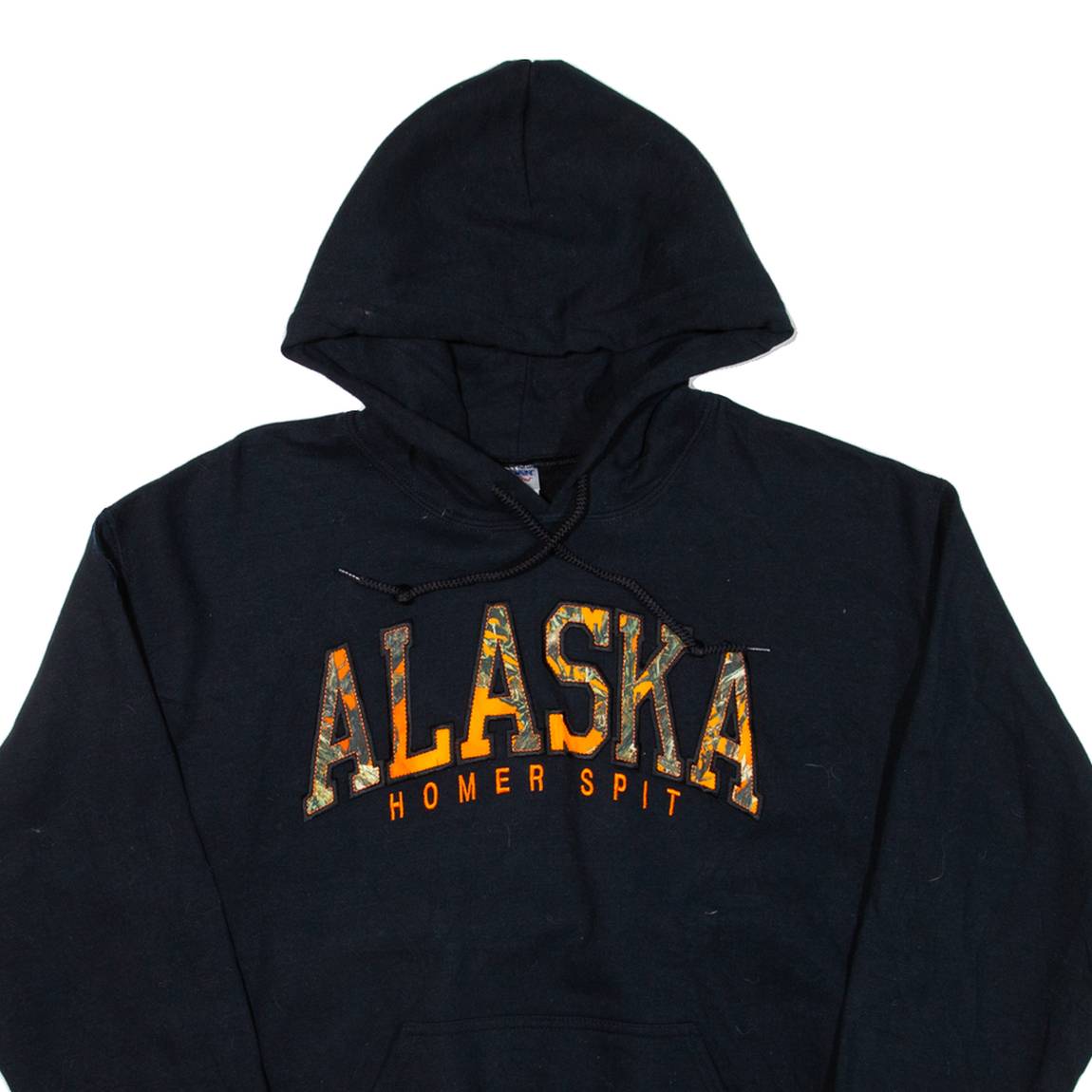 GILDAN Alaska Homer Spit Mens Black Hoodie M