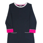 LAURA ASHLEY Womens Shift Dress Black Long Sleeve Knee Length UK 8