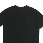 NAUTICA Mens Black Crew Neck Short Sleeve T-Shirt L Cotton Classic
