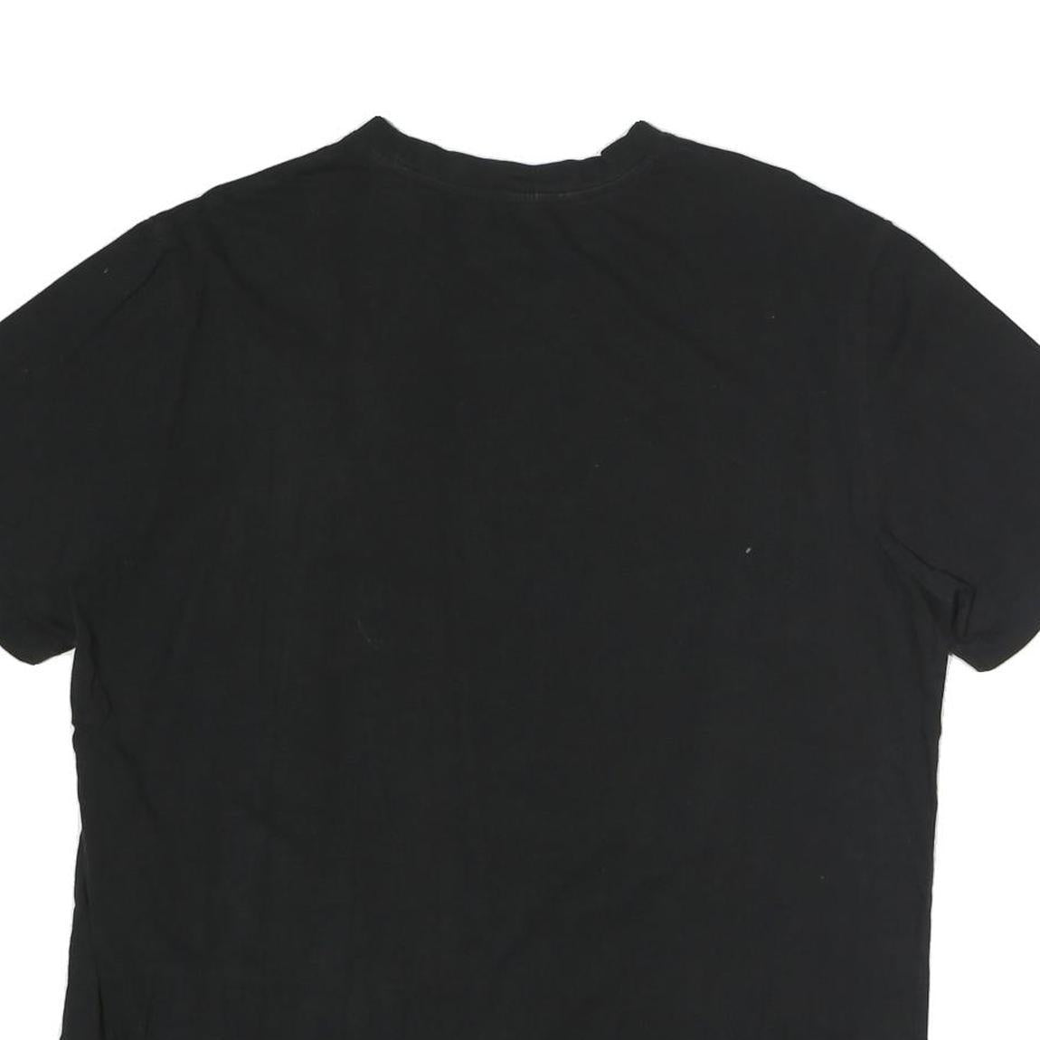 NAUTICA Mens Black Crew Neck Short Sleeve T-Shirt L Cotton Classic