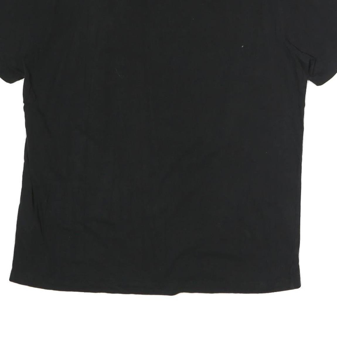 NAUTICA Mens Black Crew Neck Short Sleeve T-Shirt L Cotton Classic