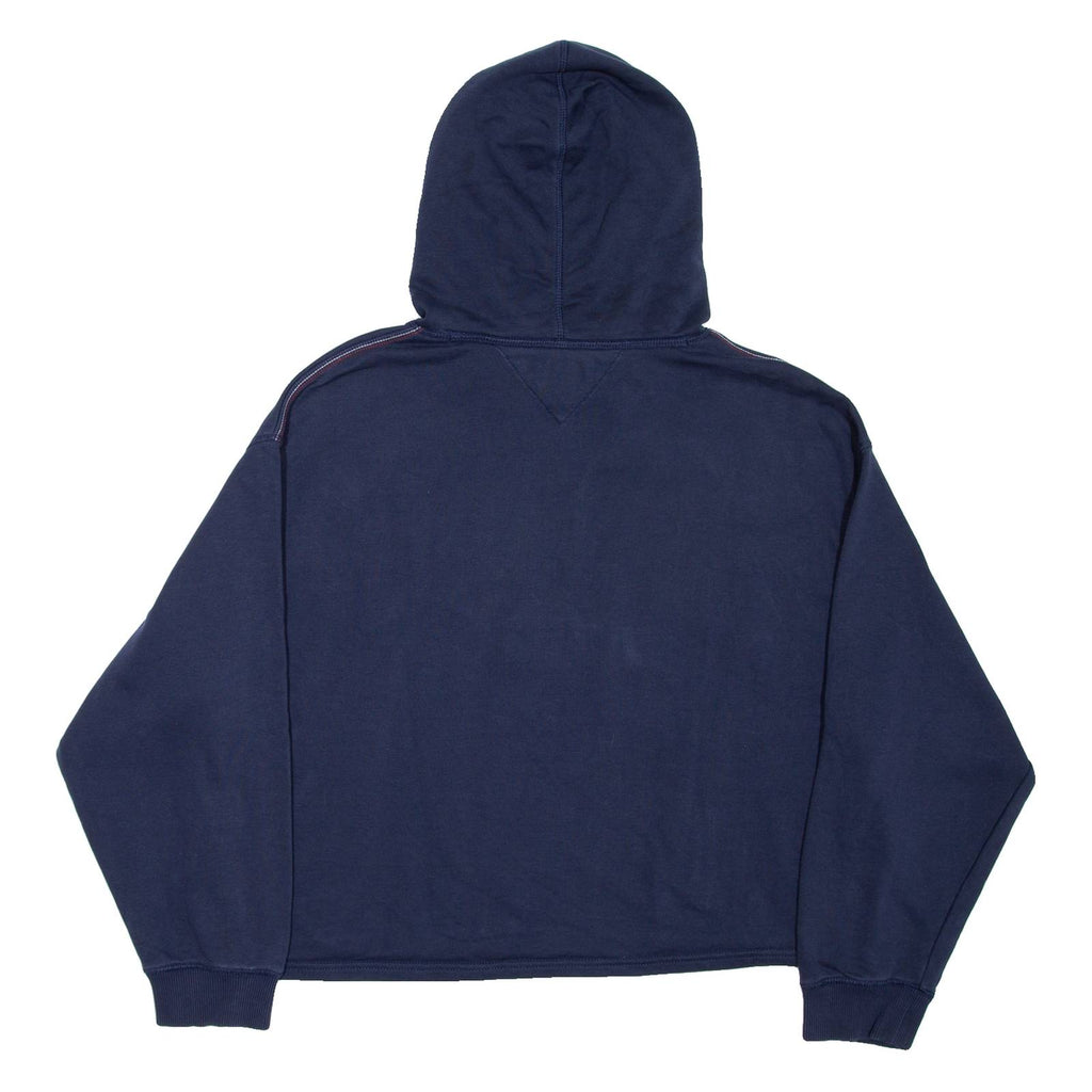 TOMMY JEANS Cropped Womens Blue Hoodie L