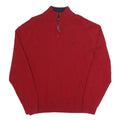 NAUTICA Mens Red Pullover Plain Crew Neck Basic Knit 2XL Cotton Sweater
