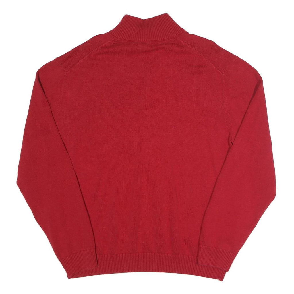 NAUTICA Mens Red Pullover Plain Crew Neck Basic Knit 2XL Cotton Sweater