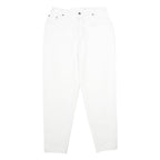 LE COMTE Womens Classic White Jeans Denim W30 L32 Zip Pockets Embroidered Logo
