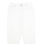 LE COMTE Womens Classic White Jeans Denim W30 L32 Zip Pockets Embroidered Logo