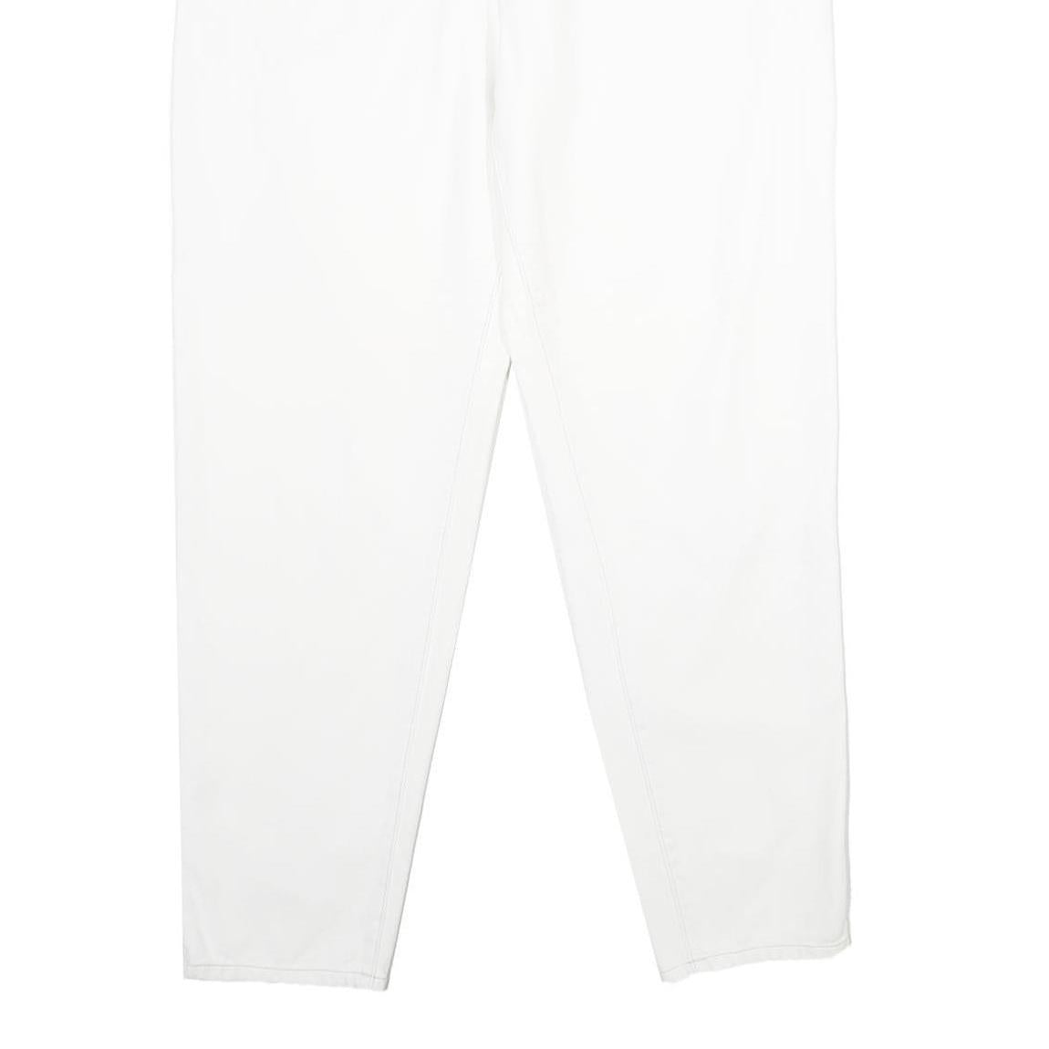 LE COMTE Womens Classic White Jeans Denim W30 L32 Zip Pockets Embroidered Logo