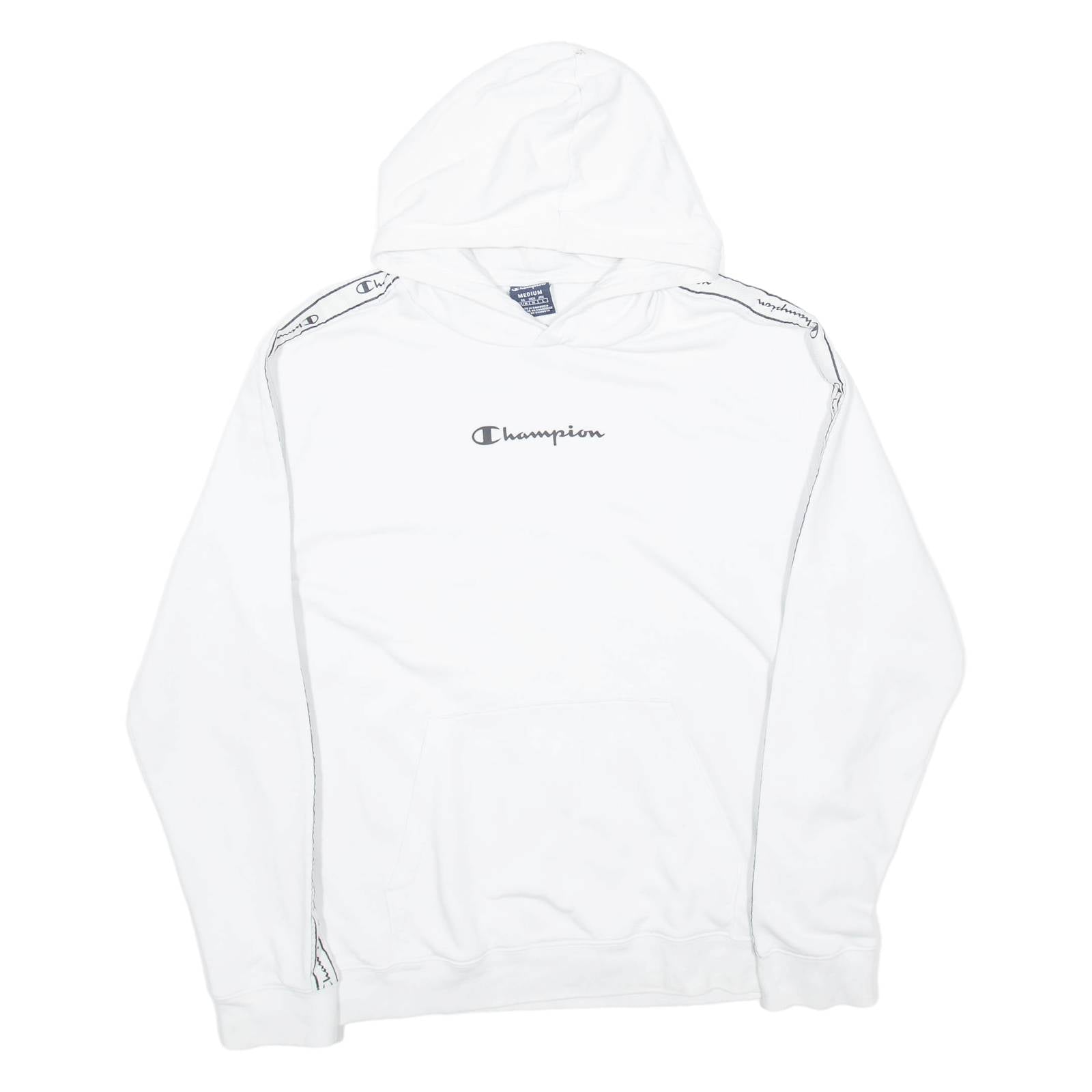 CHAMPION Mens White Hoodie M