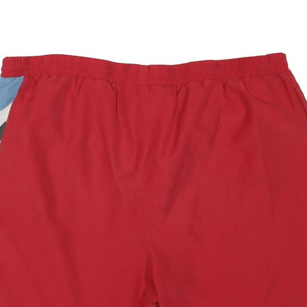 ADIDAS Mens Shorts Red & Sky Blue XL W42 Polyester Blend Casual Sportswear