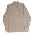 CLUB 21 Mens Beige Checked Shirt M Cotton Blend Long Sleeve Button Shirt