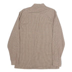 CLUB 21 Mens Beige Checked Shirt M Cotton Blend Long Sleeve Button Shirt