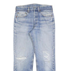 LEVI'S Mens Jeans Blue Regular Straight Denim Light W31 L28 Distressed