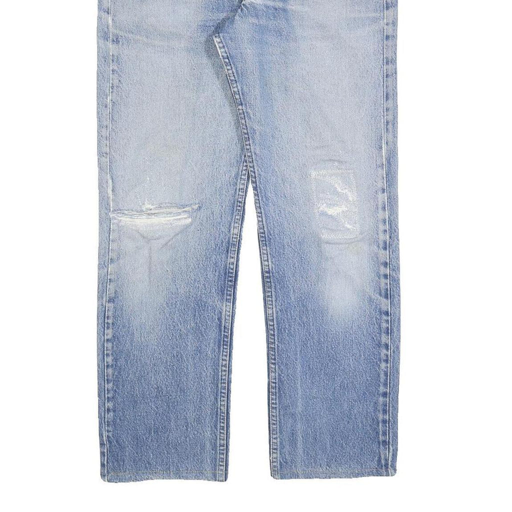 LEVI'S Mens Jeans Blue Regular Straight Denim Light W31 L28 Distressed
