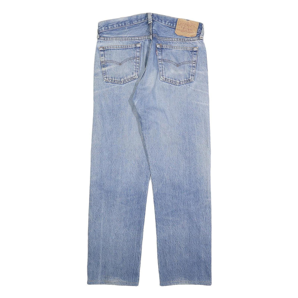 LEVI'S Mens Jeans Blue Regular Straight Denim Light W31 L28 Distressed