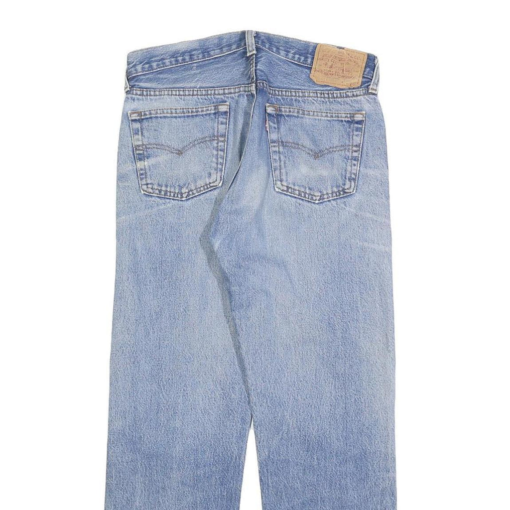 LEVI'S Mens Jeans Blue Regular Straight Denim Light W31 L28 Distressed