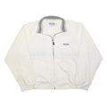 NAUTICA Mens White & Grey Zip Jacket XL Polyester Plain Classic Fit