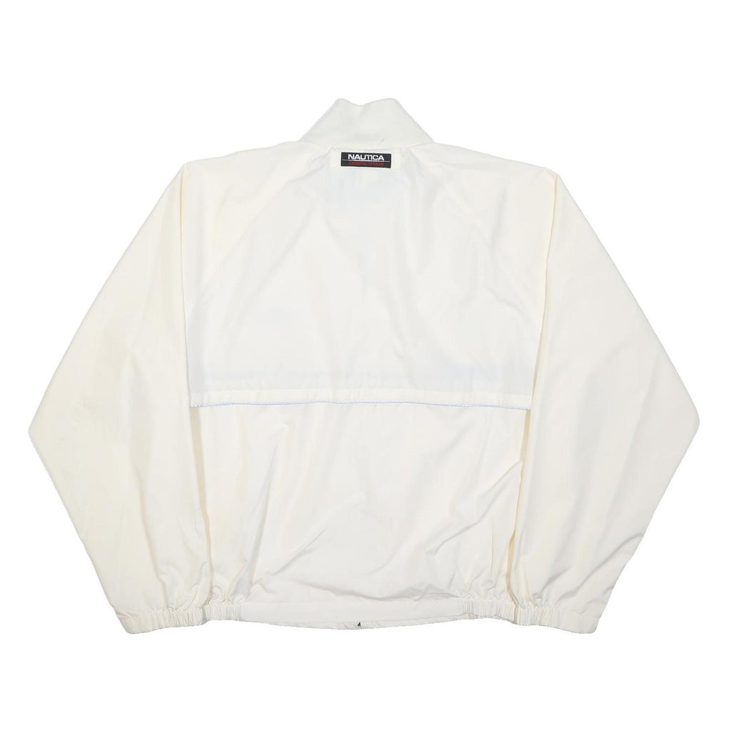 NAUTICA Mens White & Grey Zip Jacket XL Polyester Plain Classic Fit