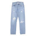 LEVI'S 501 Womens Blue Regular Straight Denim Light W26 L30 Button Closure