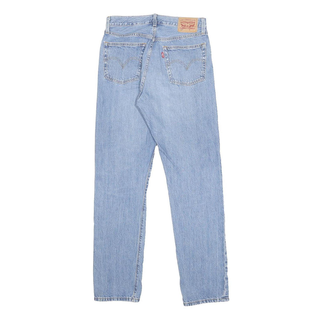LEVI'S 501 Womens Blue Regular Straight Denim Light W26 L30 Button Closure