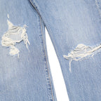 LEVI'S 501 Womens Blue Regular Straight Denim Light W26 L30 Button Closure