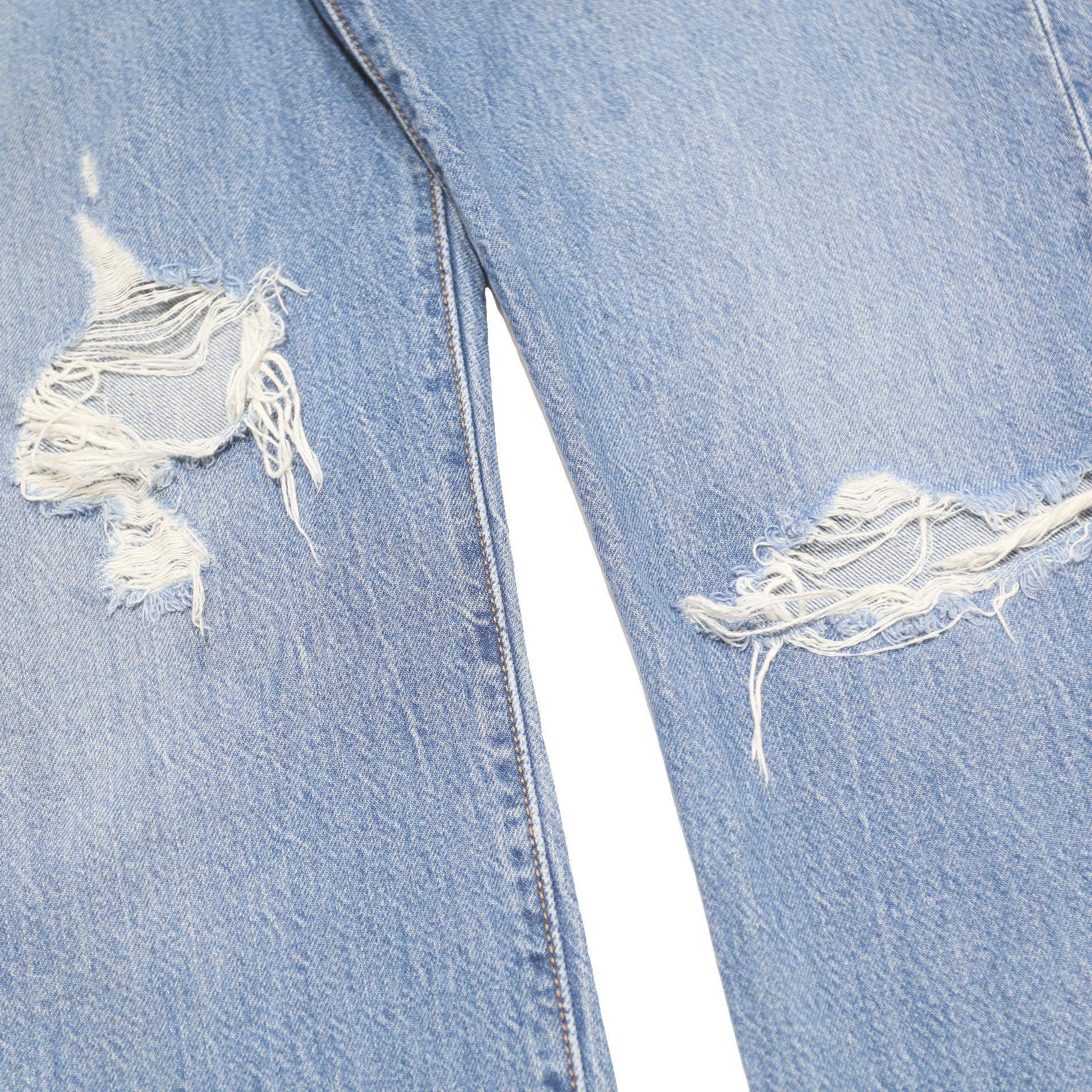 LEVI'S 501 Womens Blue Regular Straight Denim Light W26 L30 Button Closure