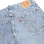 LEVI'S 501 Womens Blue Regular Straight Denim Light W26 L30 Button Closure