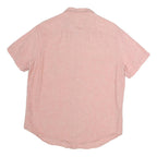 NAUTICA Mens Pink Short Sleeve Cotton Shirt M Casual Summer Button Down